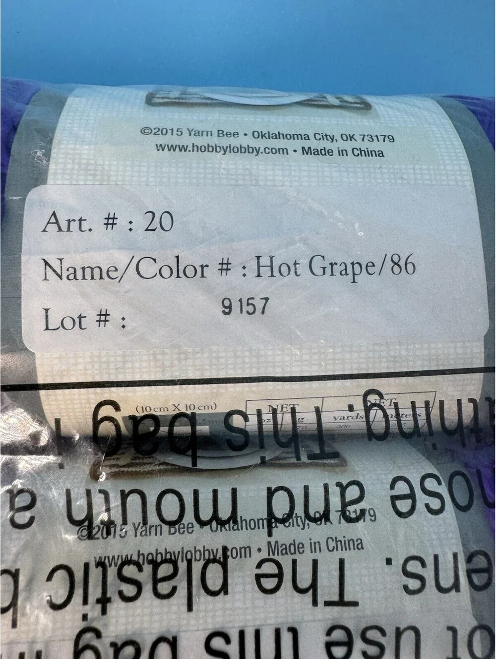 Yarn Bee Soft Secret Lot of 3 Skeins Hot Grape #86 Same Dye Lot 9157 NEW 300 Yds